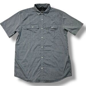 Prana Garvan Shirt Short Sleeve Vented Back Outdoor Fishing Hiking TALL Large